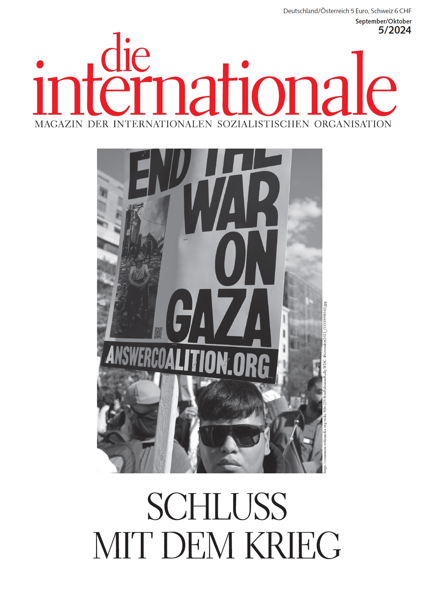 die internationale - Titelseite